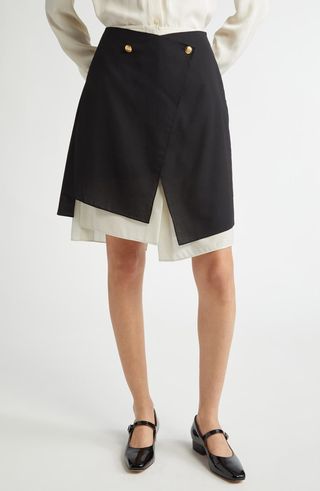 Layered Wrap Skirt