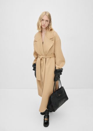 Wool Coat With Detachable Waistcoat - Women | Mango Usa