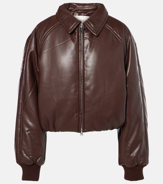 X Shoreditch Ski Club Tate Faux Leather Bomber Jacket