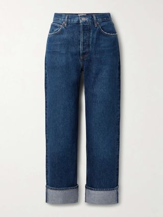 Fran Cropped Low-Rise Straight-Leg Jeans