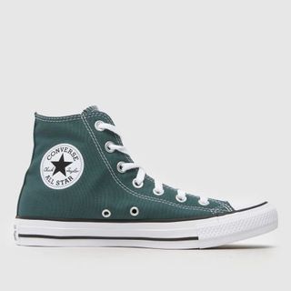 Converse All Star Hi Trainers in Dark Green