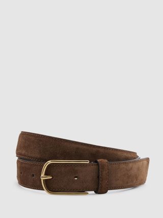 Suede Belt in Tan