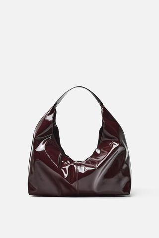 Patent Finish Bucket Bag