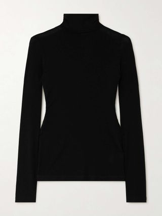 Pascale Stretch-Lyocell Turtleneck Top