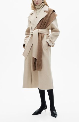 Manteco Wool Blend Oversize Longline Coat