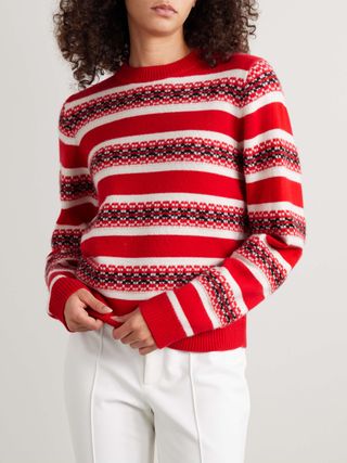 Fair Isle Cashmere-Jacquard Sweater