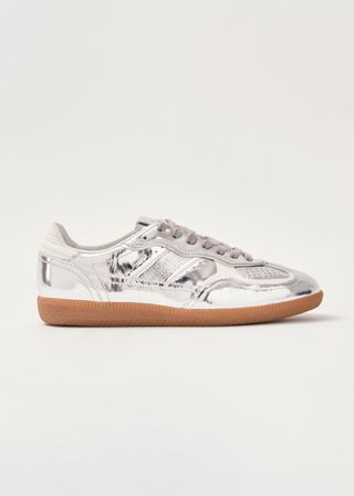 Tb.490 Rife Shimmer Silver Cream Leather Sneakers