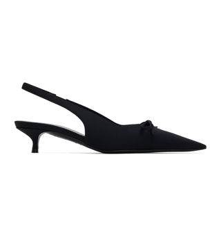 Balenciaga, Black Knife Bow Slingback 40 Heels