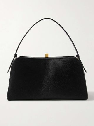 Cate Leather-Trimmed Calf Hair Tote