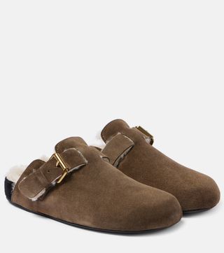 Mirvin Shearling-Lined Suede Clogs