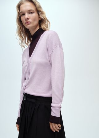 V-Neck Knitted Cardigan - Women | Mango United Kingdom