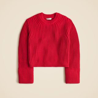 J.Crew, Heritage Cotton Fisherman Crewneck Sweater