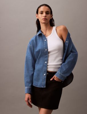 Relaxed Denim Button-Down Shirt