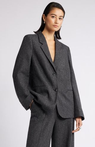 Textured Boyfriend Blazer