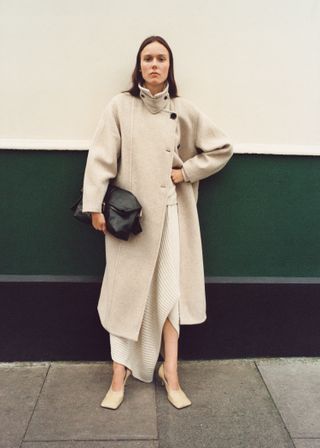 Double-Breasted Wool Coat - Women | Mango Usa