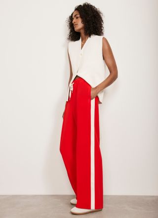 Red Side Stripe Trousers