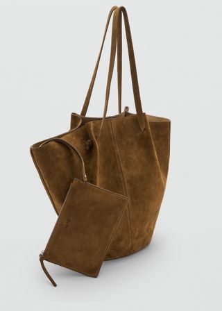 Suede Leather Shopper Bag - Women | Mango United Kingdom