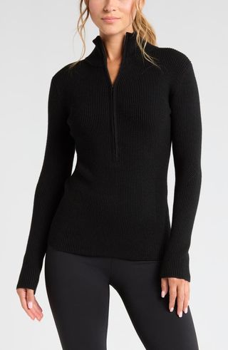 Après Ski Half Zip Rib Sweater