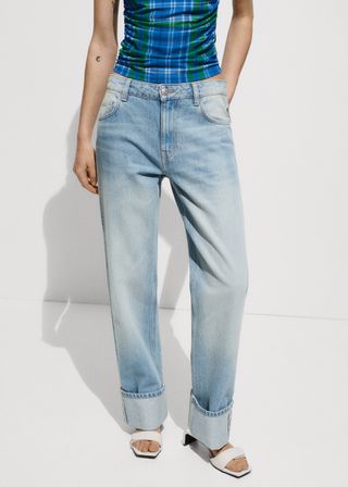 Turned-Up Straight Jeans - Women | Mango Usa