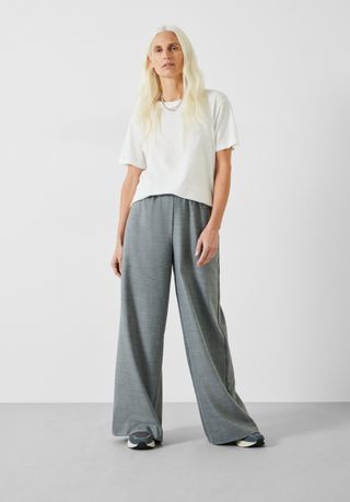 Alpa Wool Blend Wide Leg Trousers