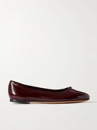 Marcie Embellished Patent-Leather Ballet Flats