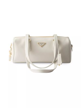 Prada, Medium Leather Top-Handle Bag in White