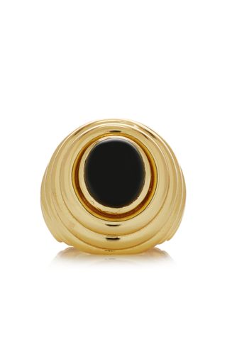 22k Gold-Plated Onyx Ring