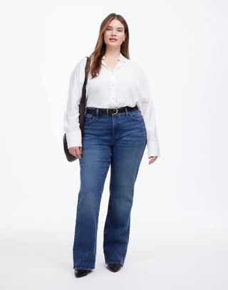 MW, Plus Relaxed Bootcut Jeans in Concho Wash