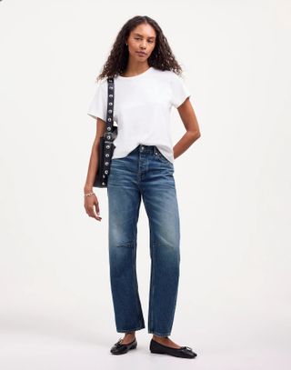 madewell, The Darted Barrel-Leg Jean