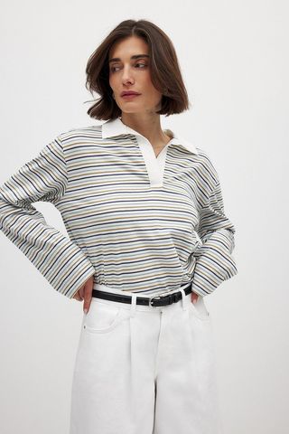 Collar Long Sleeve Top