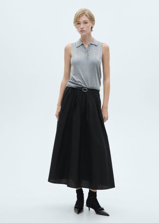 Pleated Midi-Skirt - Women | Mango Usa