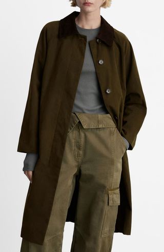 Corduroy Collar Cotton Coat