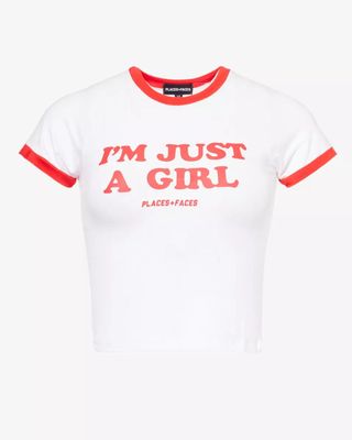 PLACES + FACES, Just a Girl Baby Short-Sleeves Stretch-Cotton T-Shirt