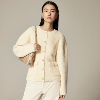 J.Crew, Cinched-Waist Sweater-Jacket