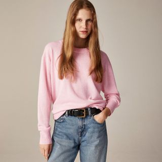 J.Crew, Cashmere Relaxed Crewneck Sweater in Stripe