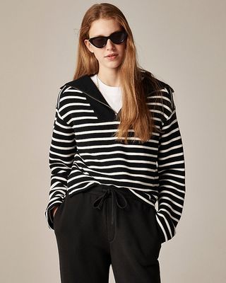 Heritage Terry Quarter-Zip Sweatshirt in Stripe