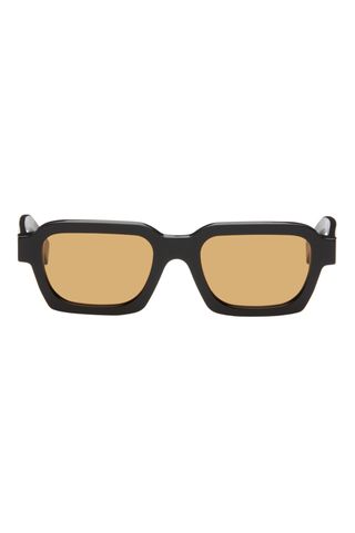 Retro Super Feature, Black Caro Sunglasses