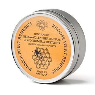 Beeswax Leather Cleaner, Conditioner & Restorer 100ml - Cleans, Seals & Protects Leather - 100% Natural Ingredients - Handpoured in Wales Uk - Rich Natural Leather Conditioner