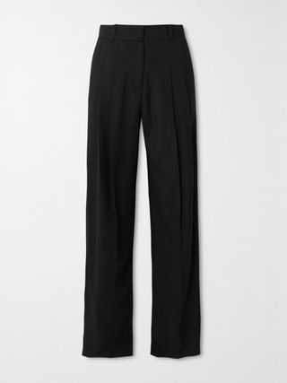 Gelso Pleated Tencel-Blend Straight-Leg Pants