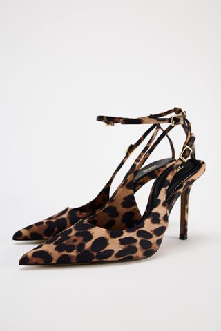 Animal Print Slingback High Heels