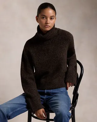 Wool Cashmere Turtleneck Sweater