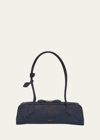 Le Teckel Medium Suede Shoulder Bag