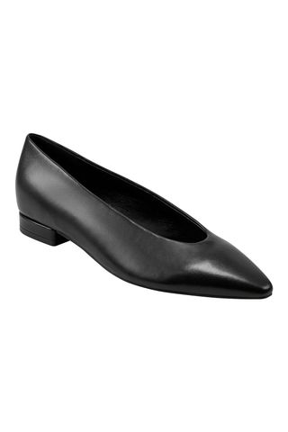 Marc Fisher Ltd Women's Gunner Ballet Flat, Black Leather 001, 7.5