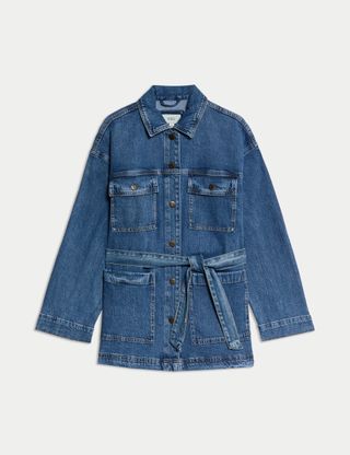 Denim Belted Relaxed Jacket