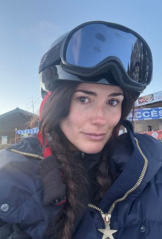 French plaits ski hairstyle with tendrils