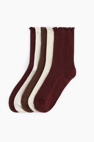 5-Pack Rib-Knit Socks