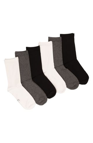 Assorted 6-Pack Soft Crew Socks