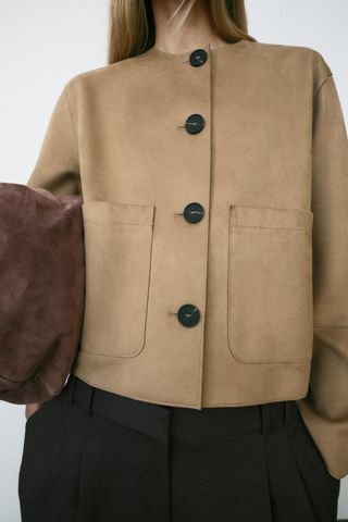 ZARA, Faux Suede Jacket