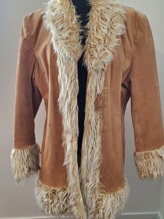 Y2k Mix It Fur Penny Lane Long Jacket Women’s Extra Large