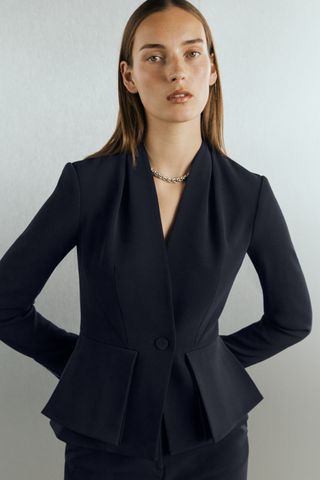 Clever Crepe Clifton Jacket Navy